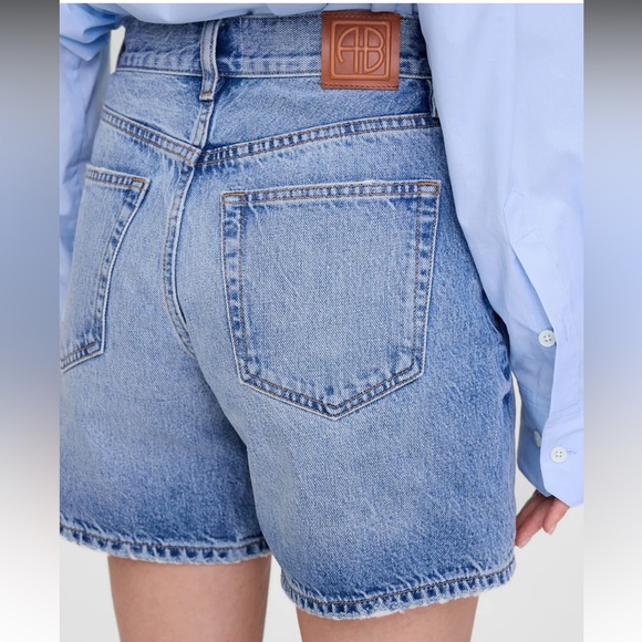 Anine Bing Pants - ANINE BING Heath Summer Blue Denim Short 29
